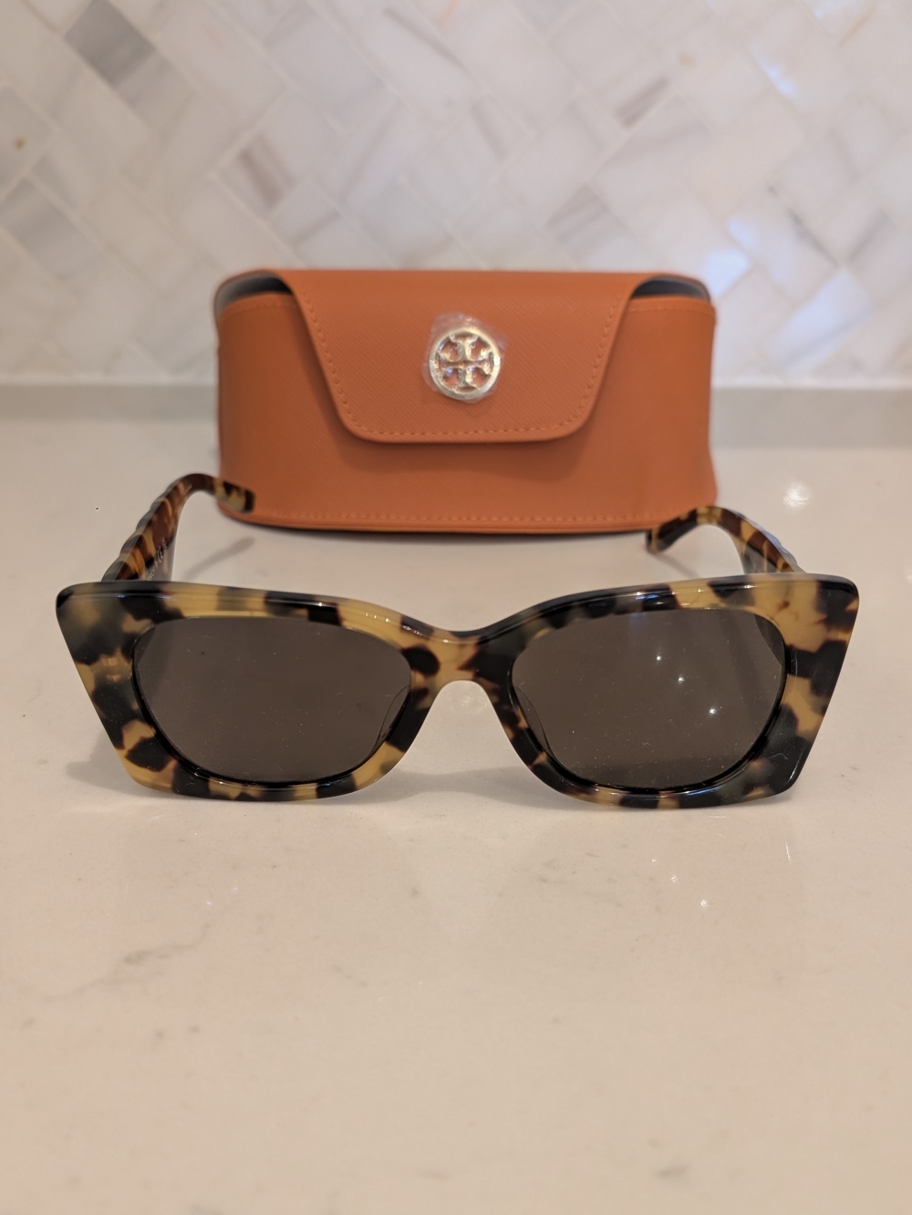 Tory Burch Tortoiseshell Cat-Eye Sunglasses - Brown/Black
